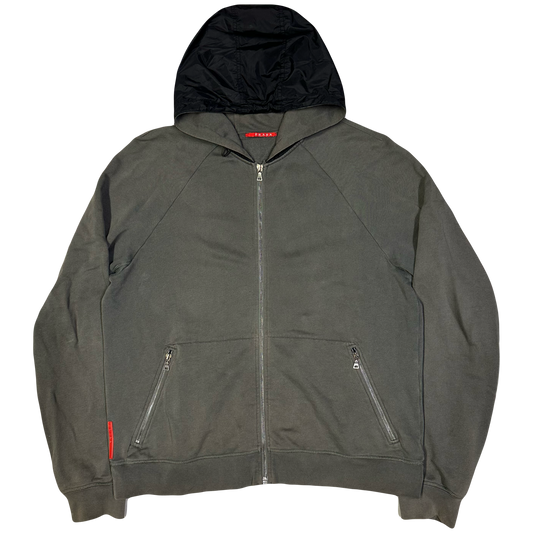 Prada Sport Hoodie In Olive Green ( XXL )