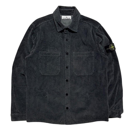Stone Island Heavy Corduory Shirt | Large, Charcoal