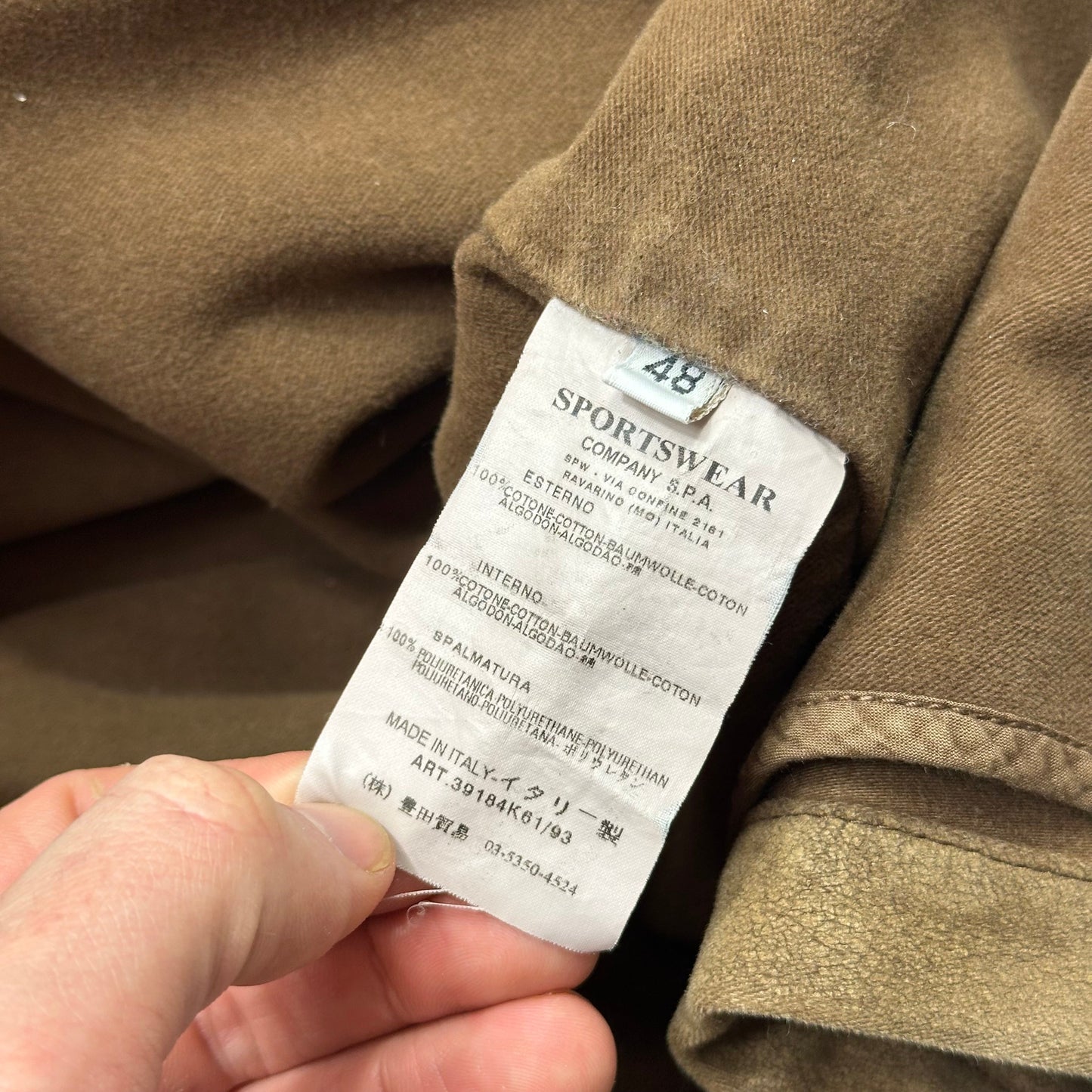 CP Company AW03 Cotton Moleskin Corduroy Collar Field Jacket - M/L