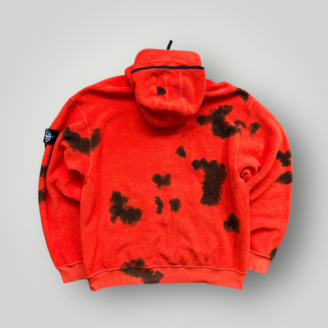 Stone Island SS/24 Hand Sprayed Zip Up Fleece XL | Default Title, Orange