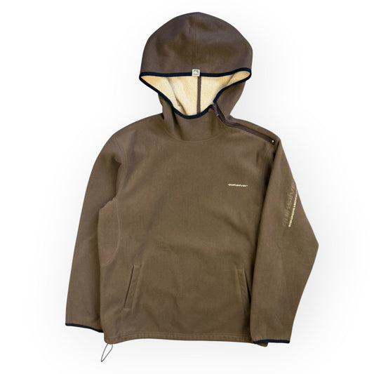 Quiksilver Shoulder Zip Fleece Hoodie Brown (XL) | XL, Multicoloured