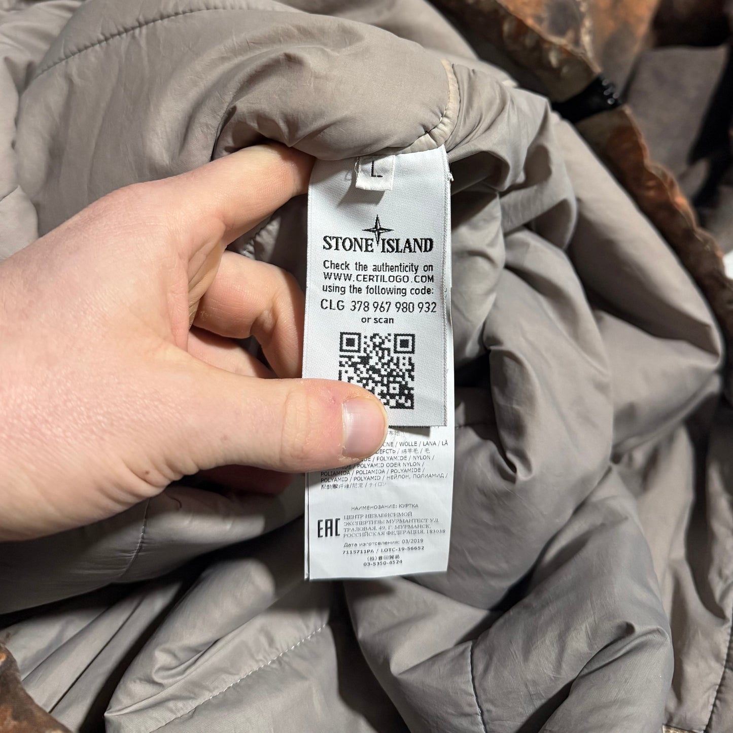 Stone Island Paintball Camo Parka Jacket | Large, Camo