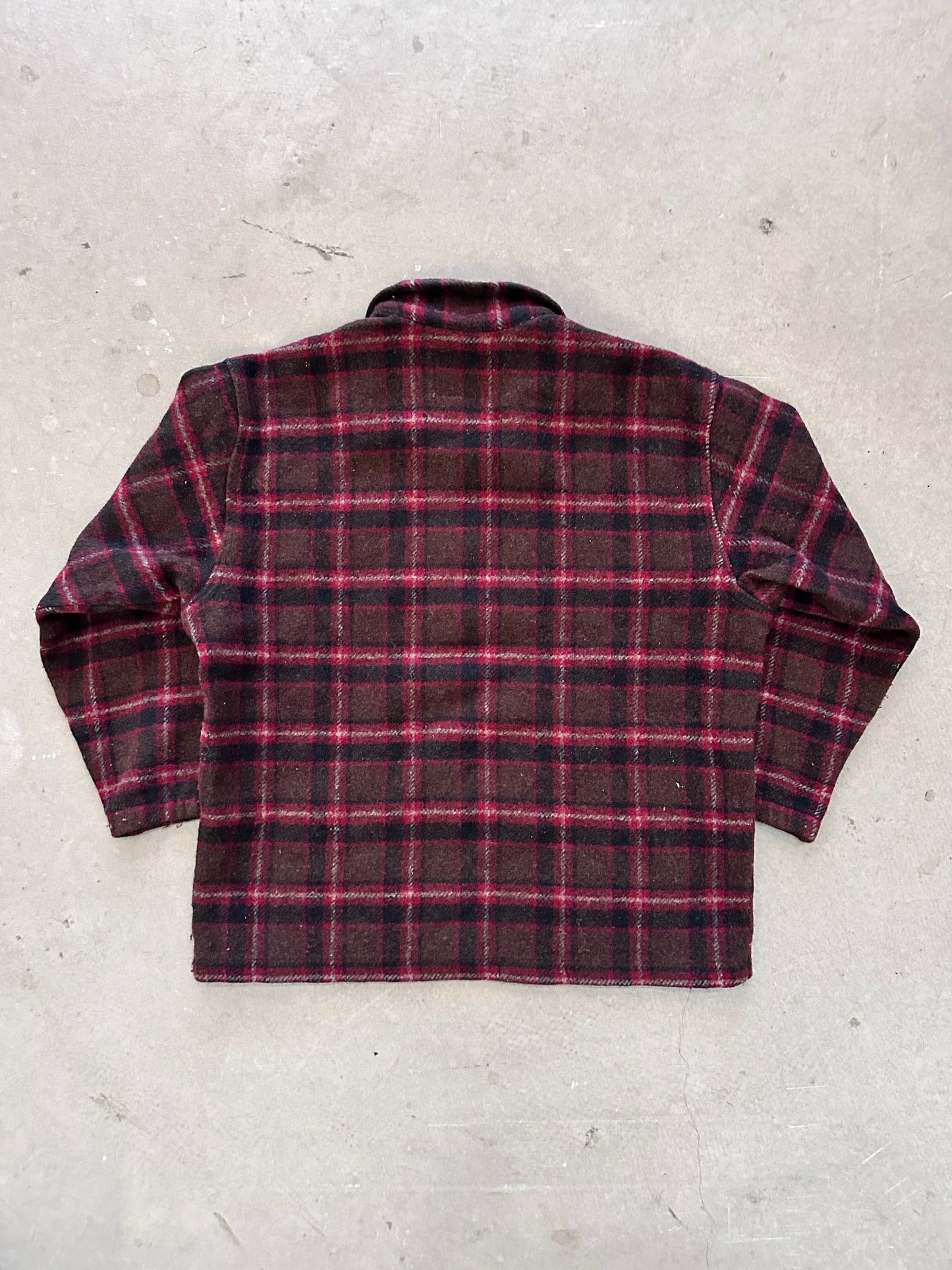 1990’s Woolrich Half Zip Woollen Flannel - L | Large, Red