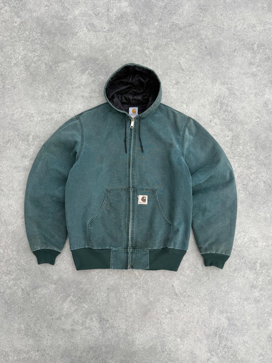 carhartt 1999 j06htg quilted lined hooded active jacket (l) | Default Title, Green