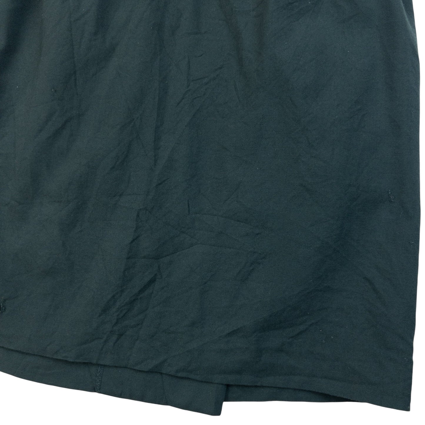 ISSEY MIYAKE vintage wrap skirt dark green wool fabric with button fastener at waistband