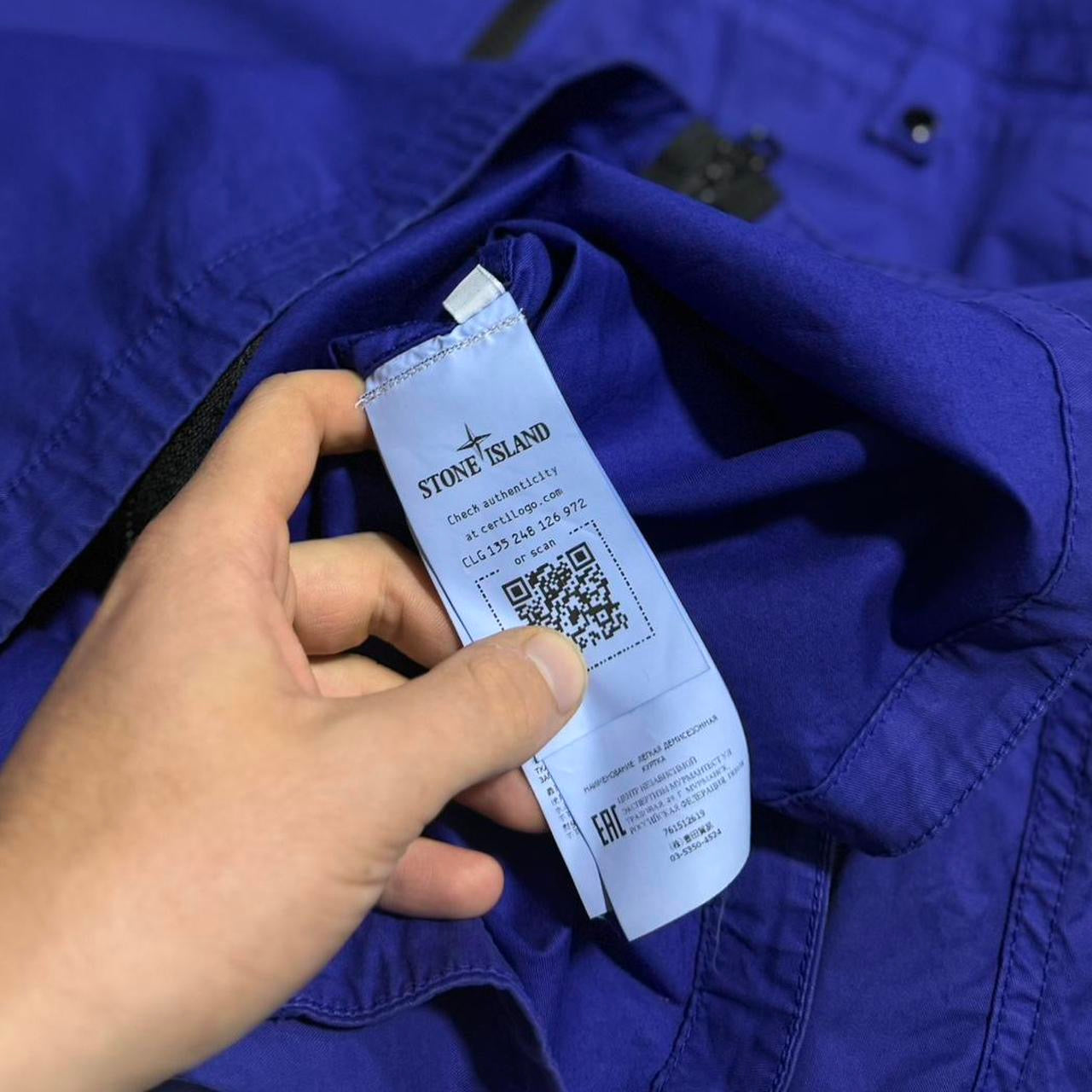 Stone Island Side Pocket Overshirt | Large, Cobalt Blue