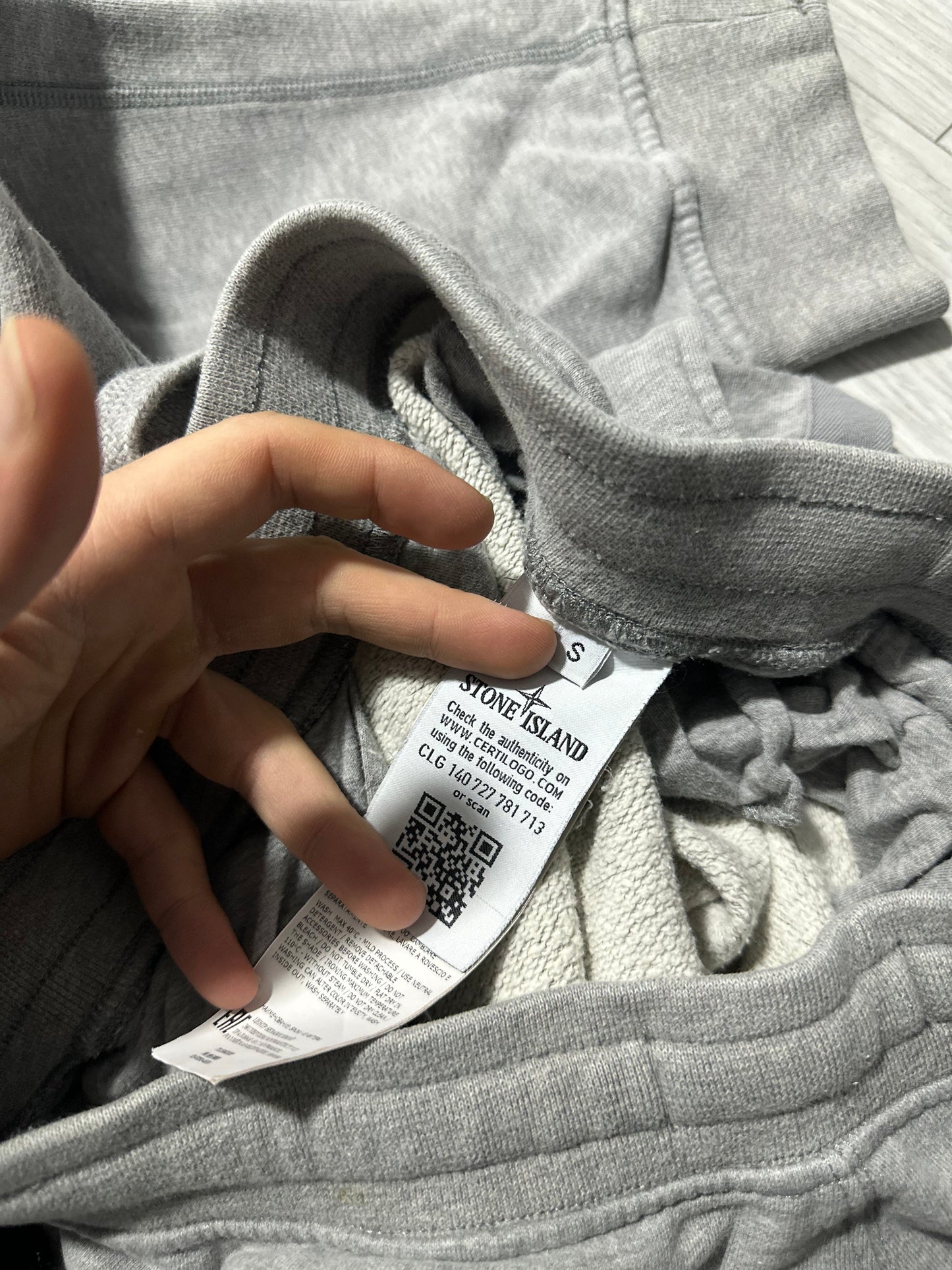 Stone Island Grey Sweatpants | Small, Grey