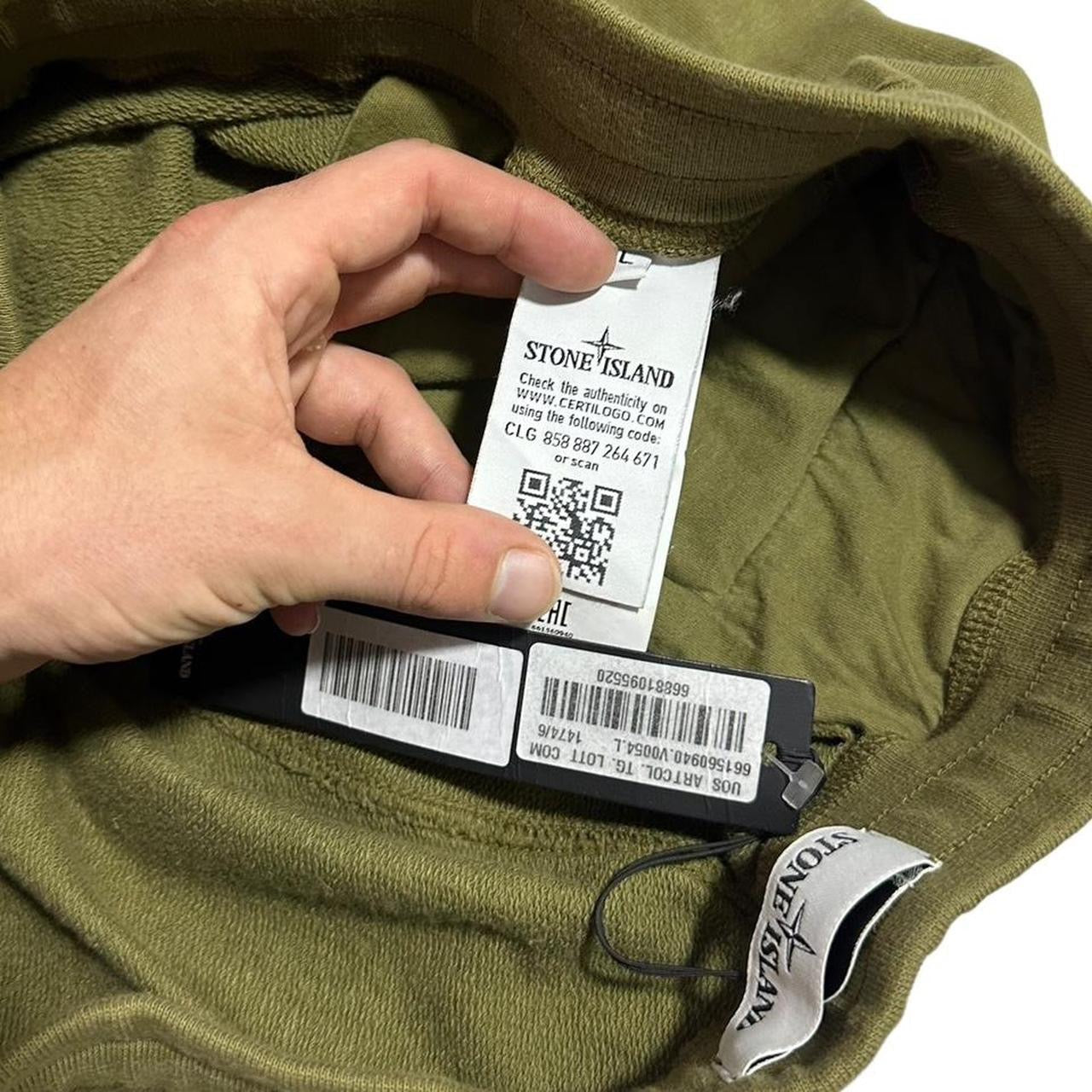Stone Island Green Sweatpants | Large, Green