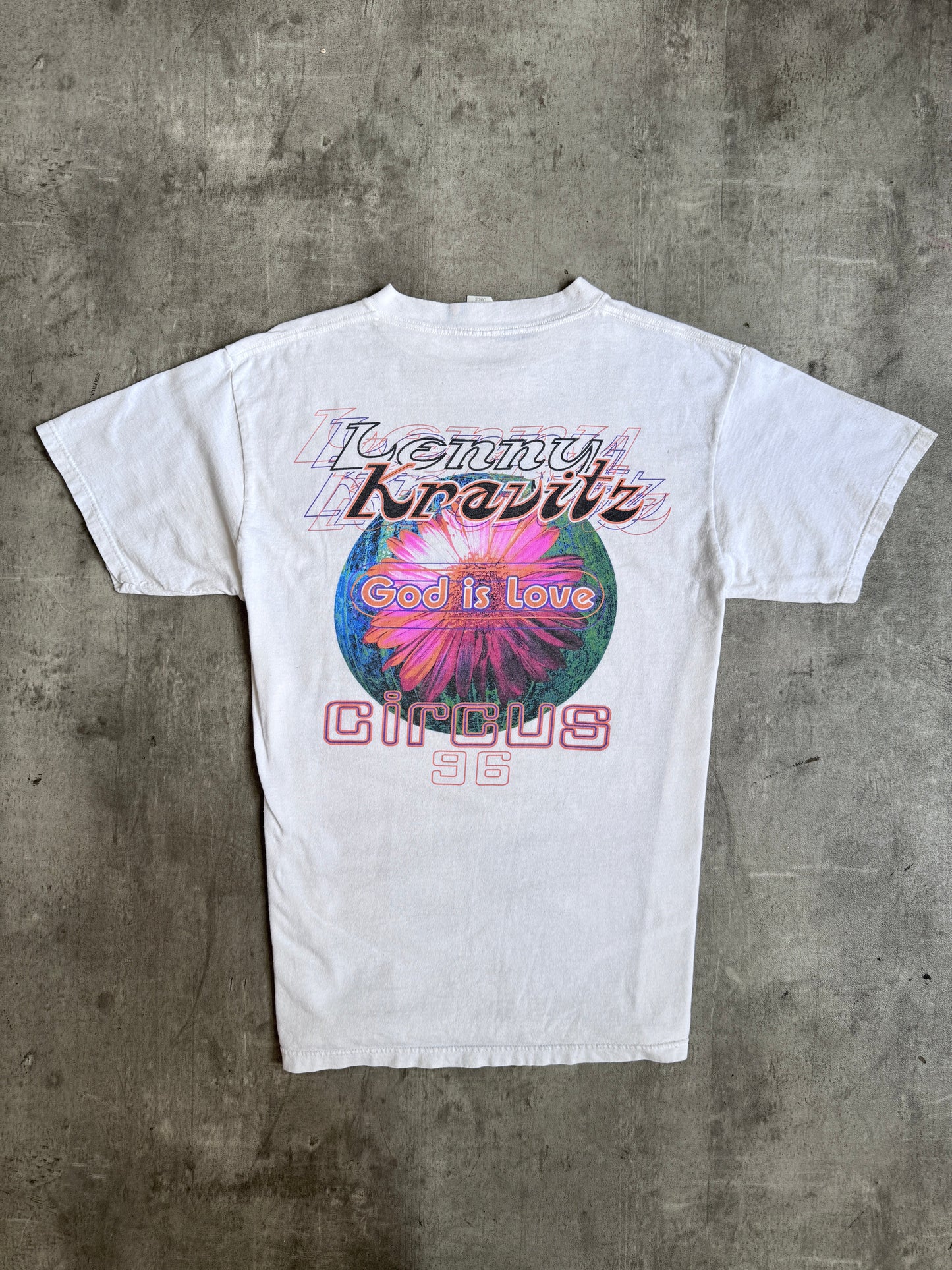 1996 Lenny Kravitz "God Is Love" Graphic Tee | Extra Large, White