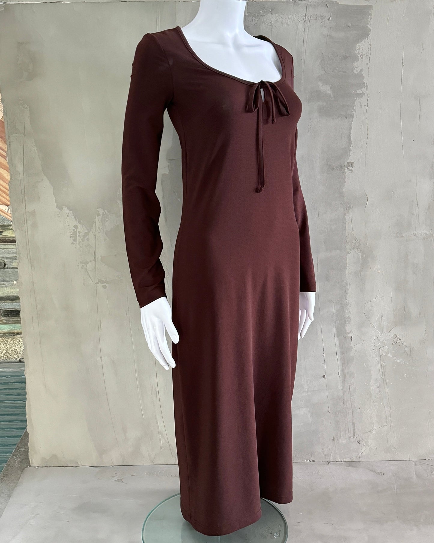 DOLCE AND GABBANA D&G NYLON BOW MIDI DRESS - M