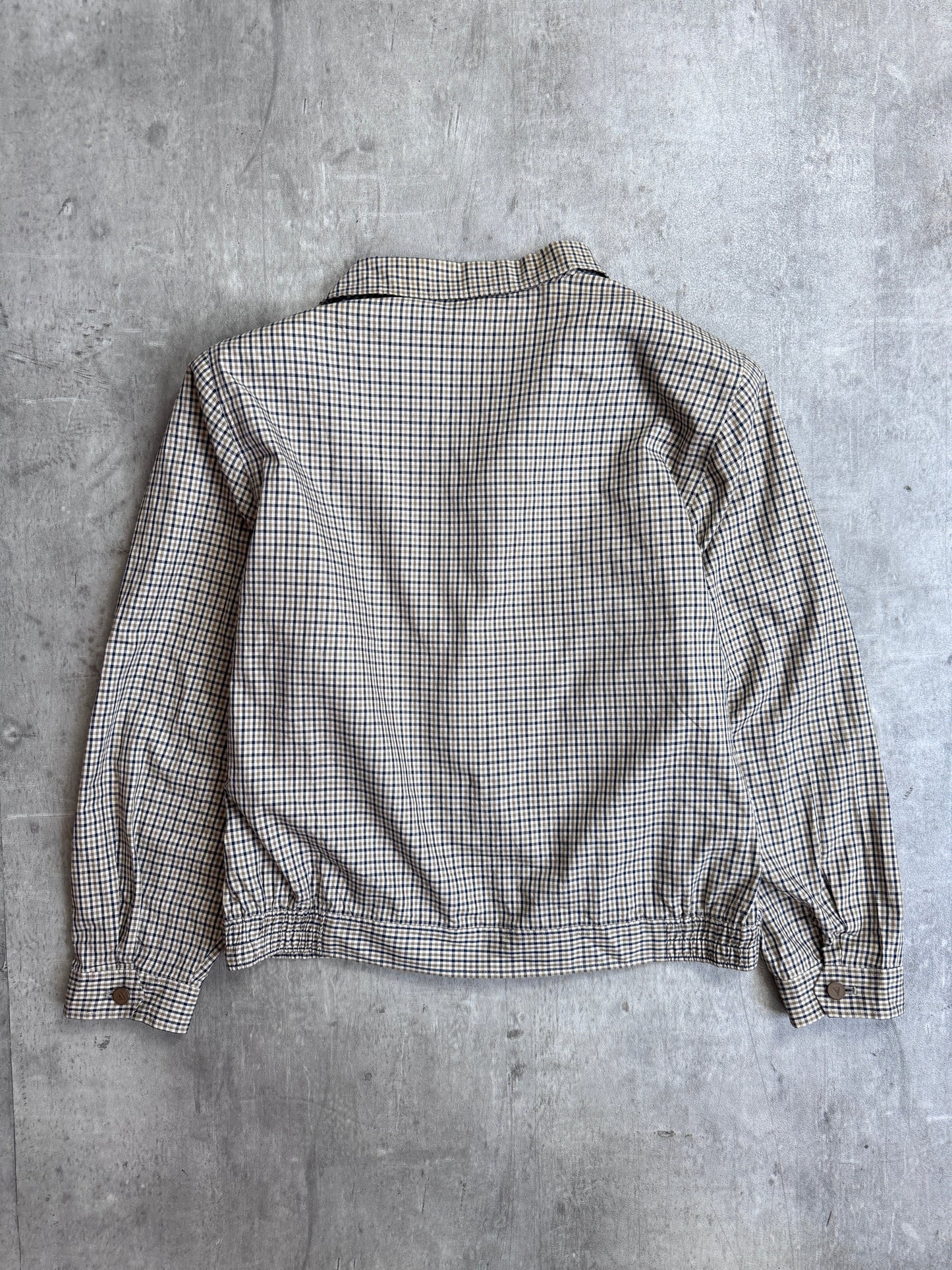 Aquascutum Check Double Breasted Shirt Jacket