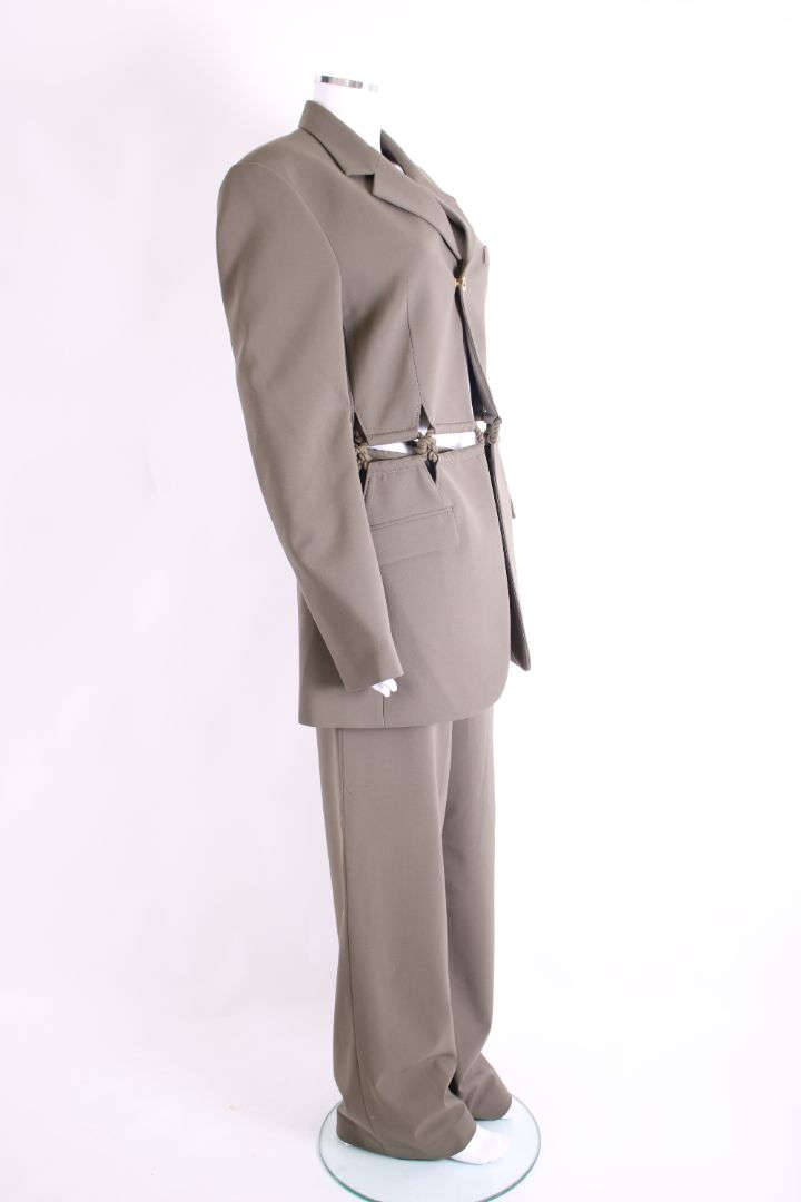 Dion Lee Rope Detail Trouser Suit Khaki M | O/S, Khaki