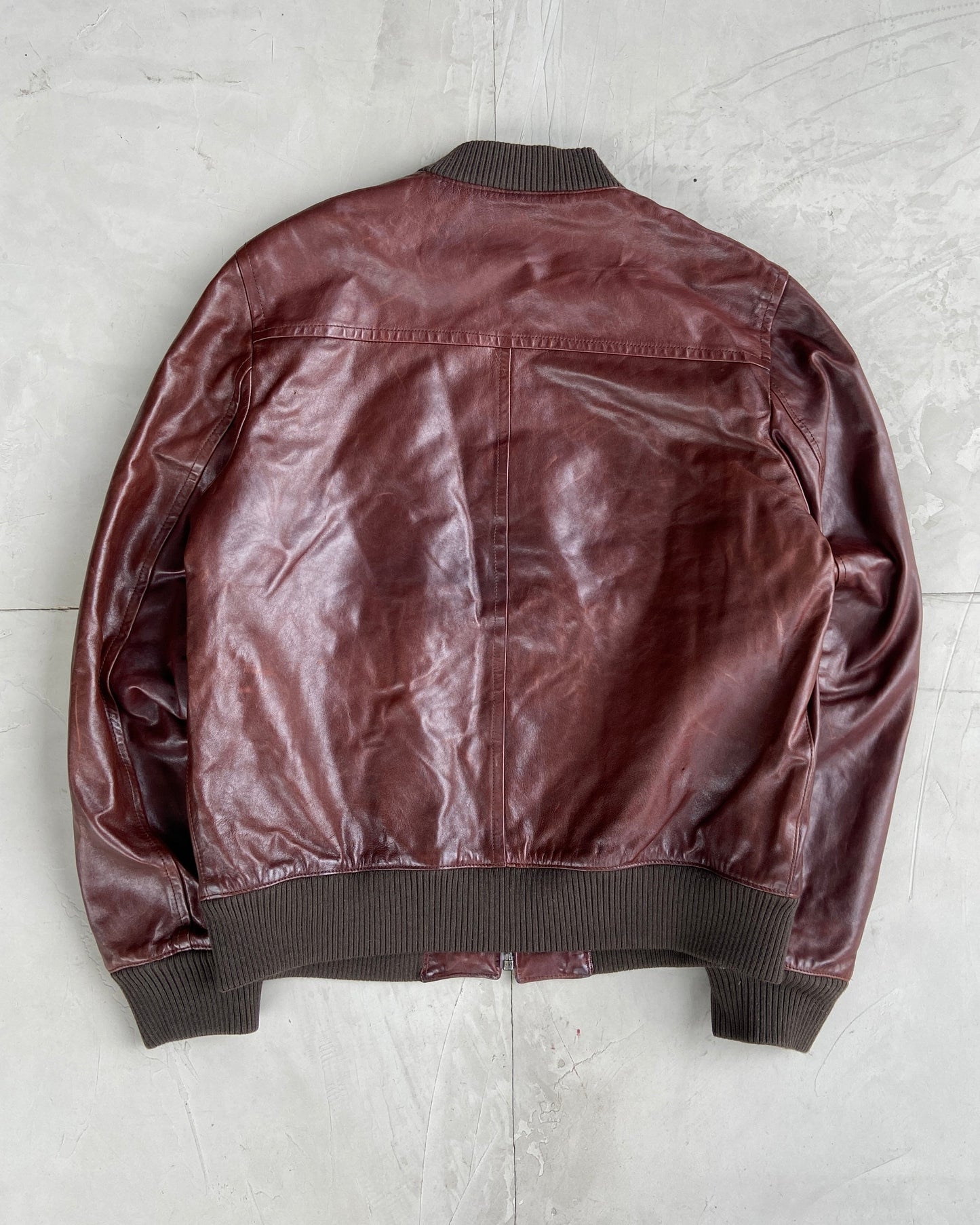 PRADA 90'S BOMBER LEATHER JACKET - L/XL | L/XL, Multicoloured