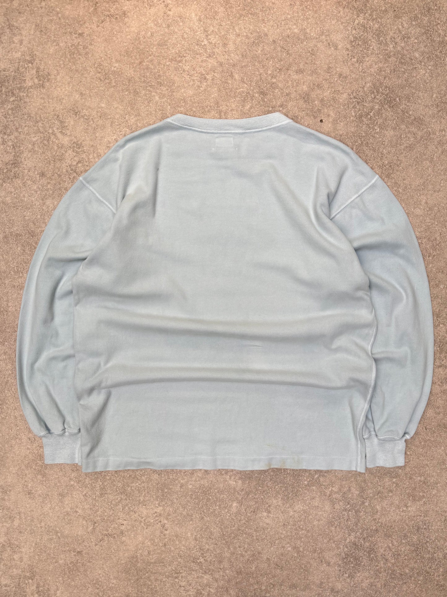 1980s C.P. Company Light Blue Logo Embroidered Sweater