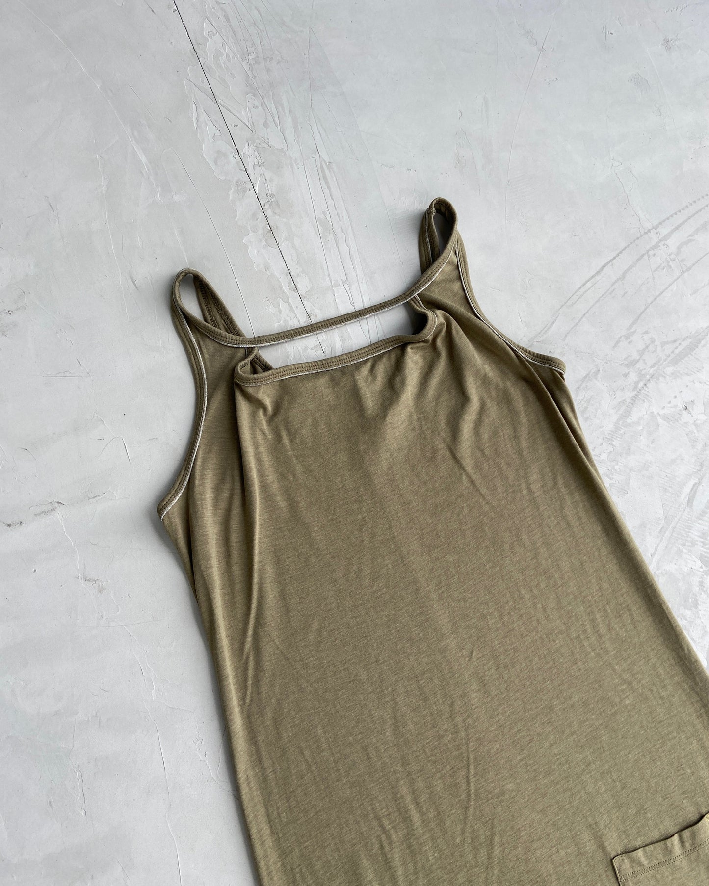 COP COPINE KHAKI COTTON MAXI DRESS - S