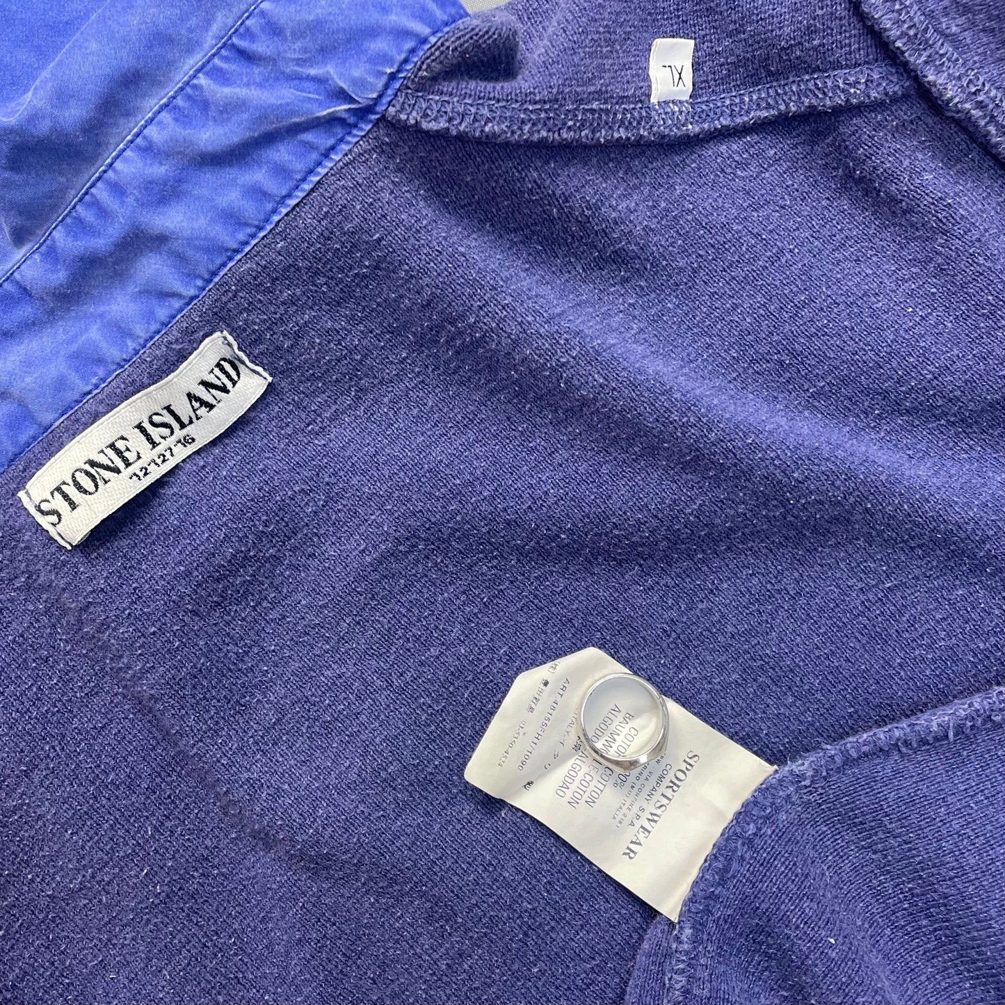 Stone Island Hooded Cardigan Jumper | Medium, Blue