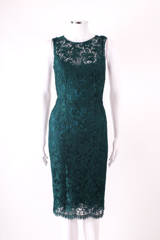 Dolce & Gabbana S/S Floral Lace Dress Green 6 | Default Title, Green