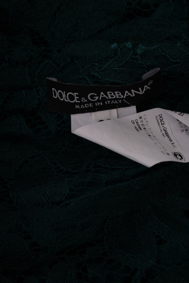 Dolce & Gabbana S/S Floral Lace Dress Green 6 | Default Title, Green