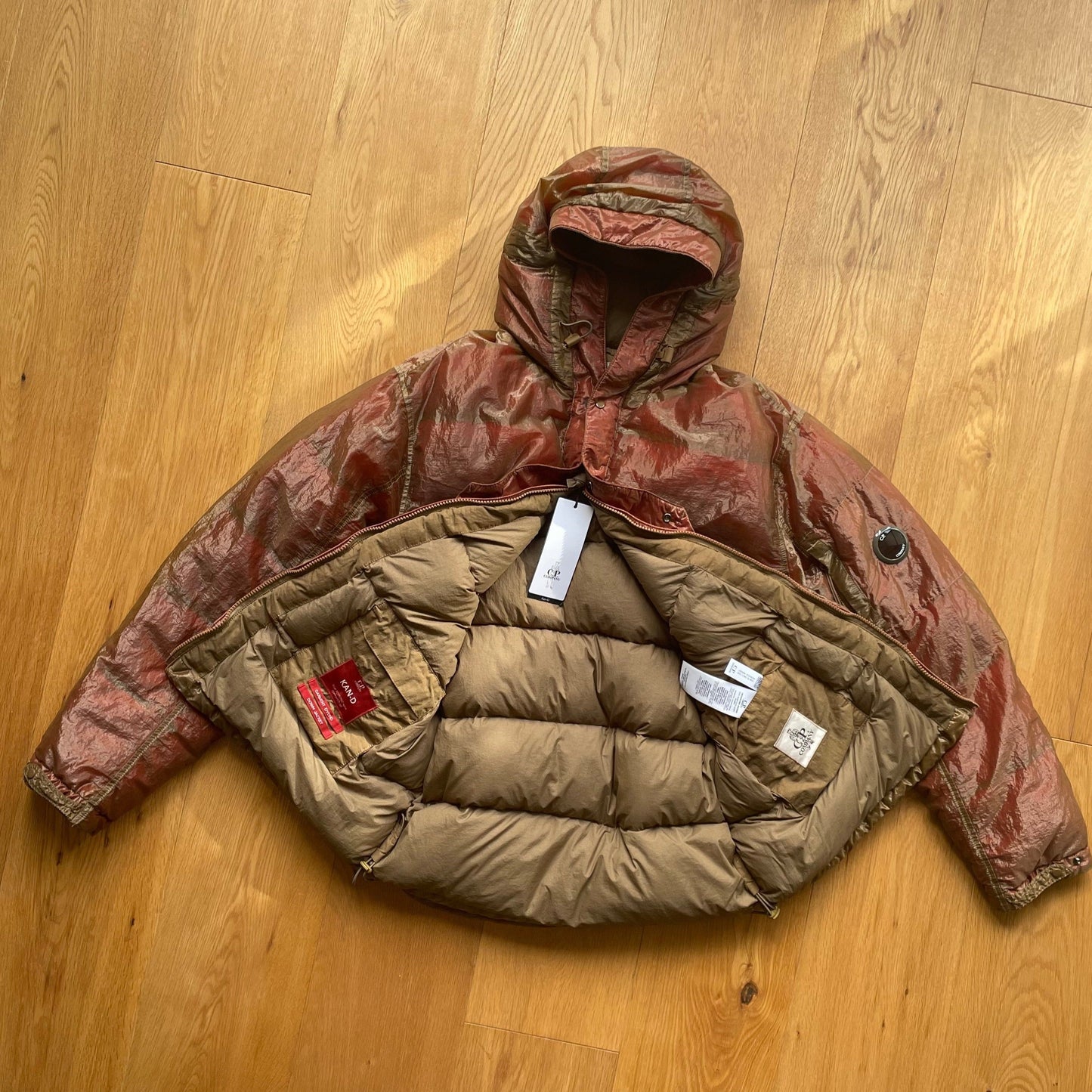 C.P. Company Kan-D Puffer Jacket in Cumin (RRP £765) | Small, Cumin