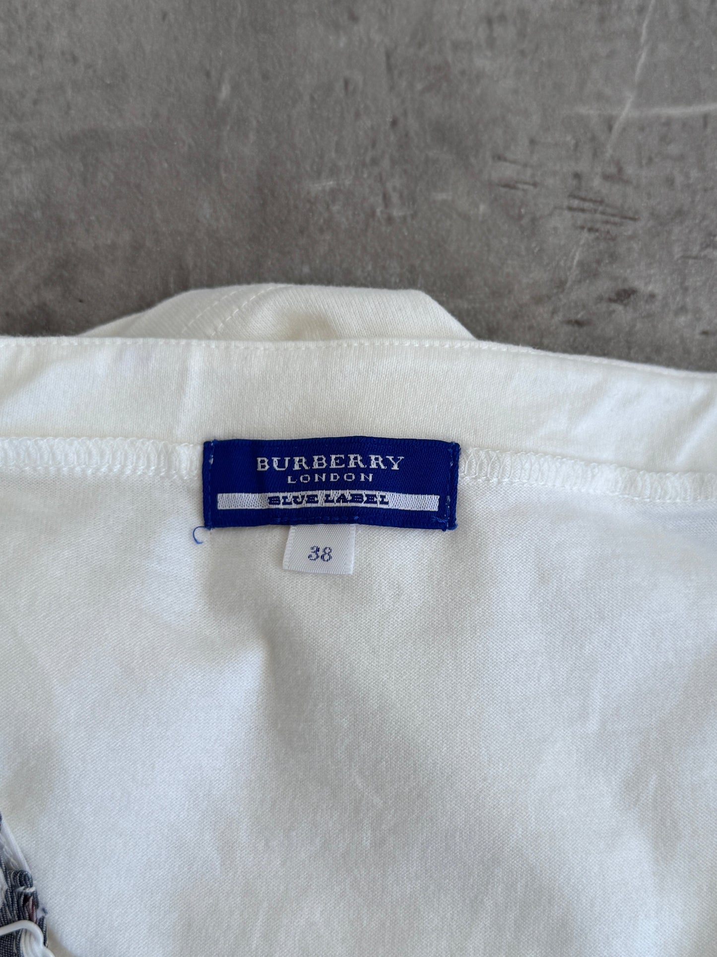 Burberry White Bandeau Cami Top