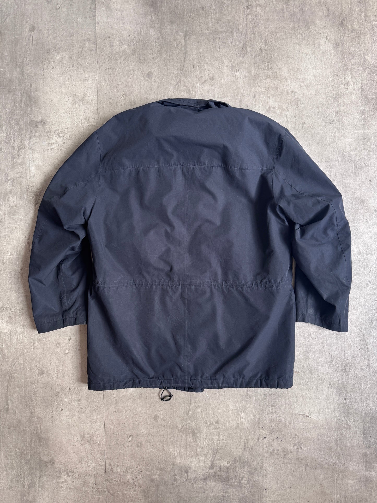 Burberry Nova Check Lined Navy Gore-Tex Parka Jacket