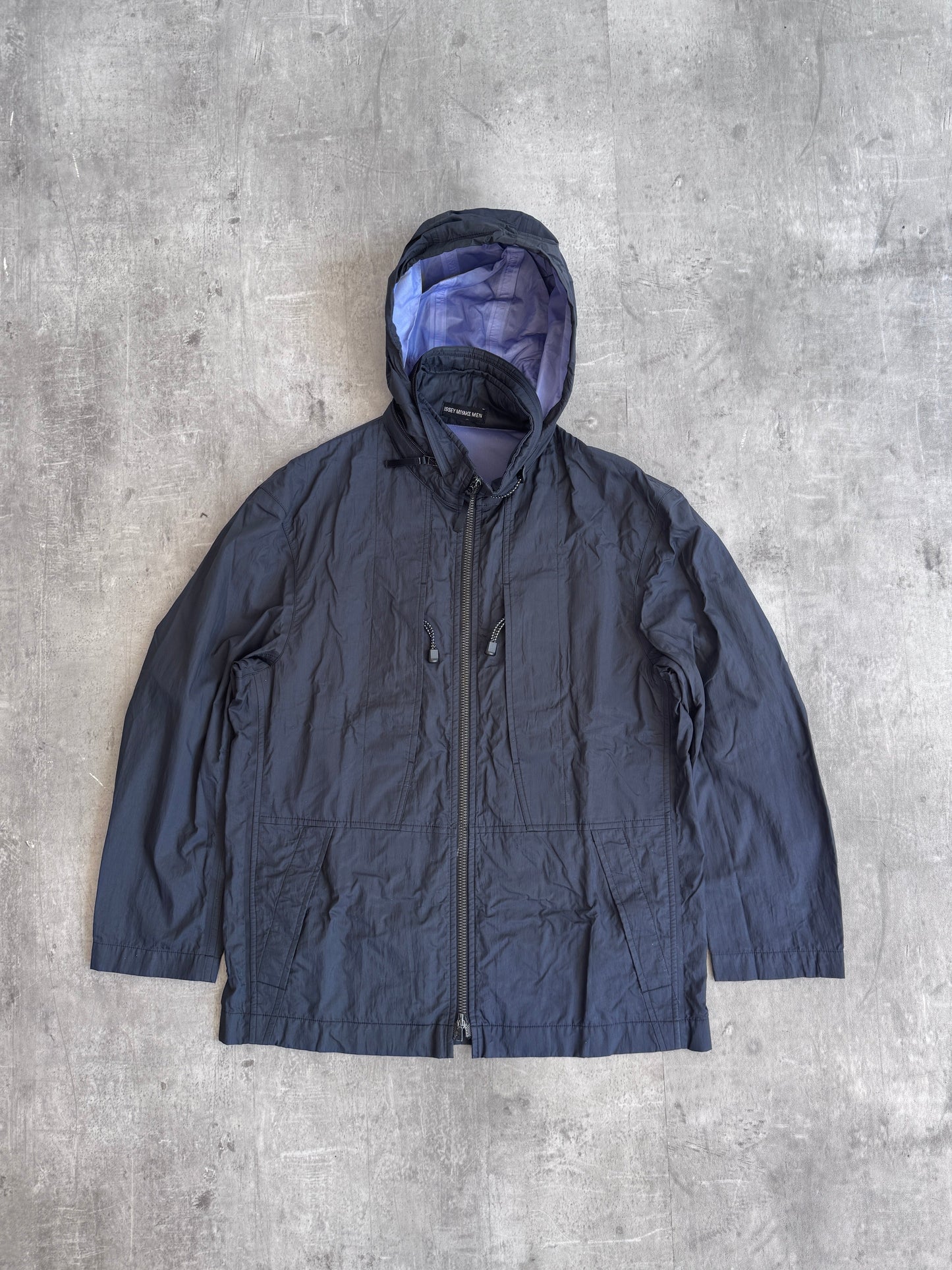 S1992 Issey Miyake Men 9-Pocket Cobalt Blue Utility Stash Jacket