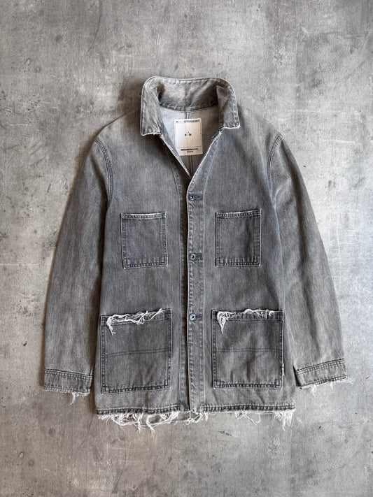 Neighborhood Apparel Grey Distressed Japanese Denim Jacket