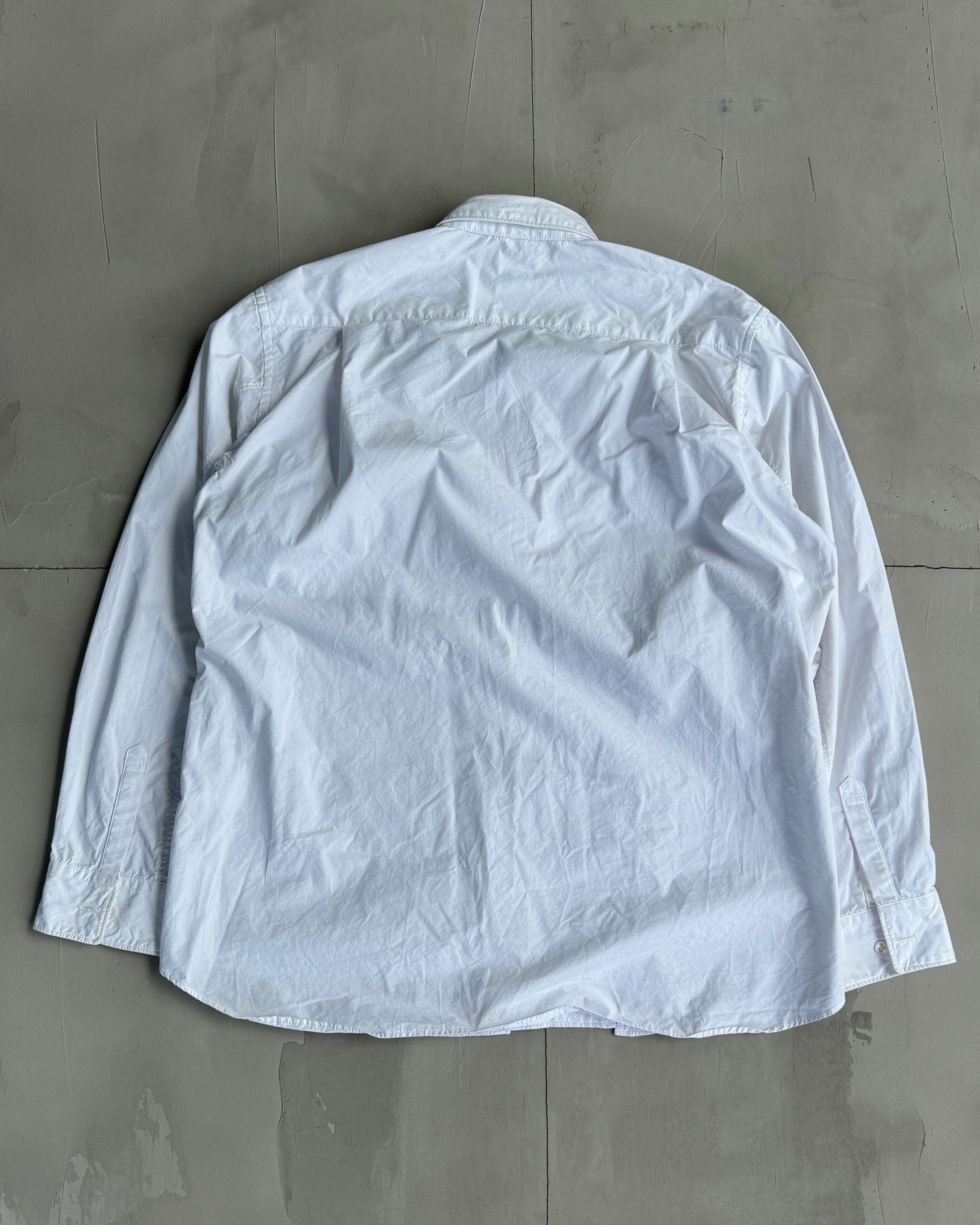 COMME DES GARCONS SHIRT SS20 BUCKLE ASYMMETRIC SHIRT - L