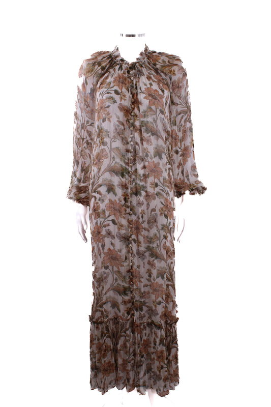 Zimmermann L/S Floral Dress Cream 10 | Default Title, Cream