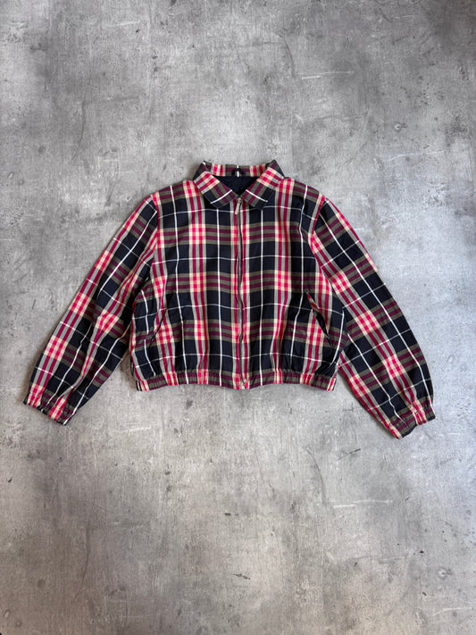 Burberry Red Nova Check Bomber Jacket