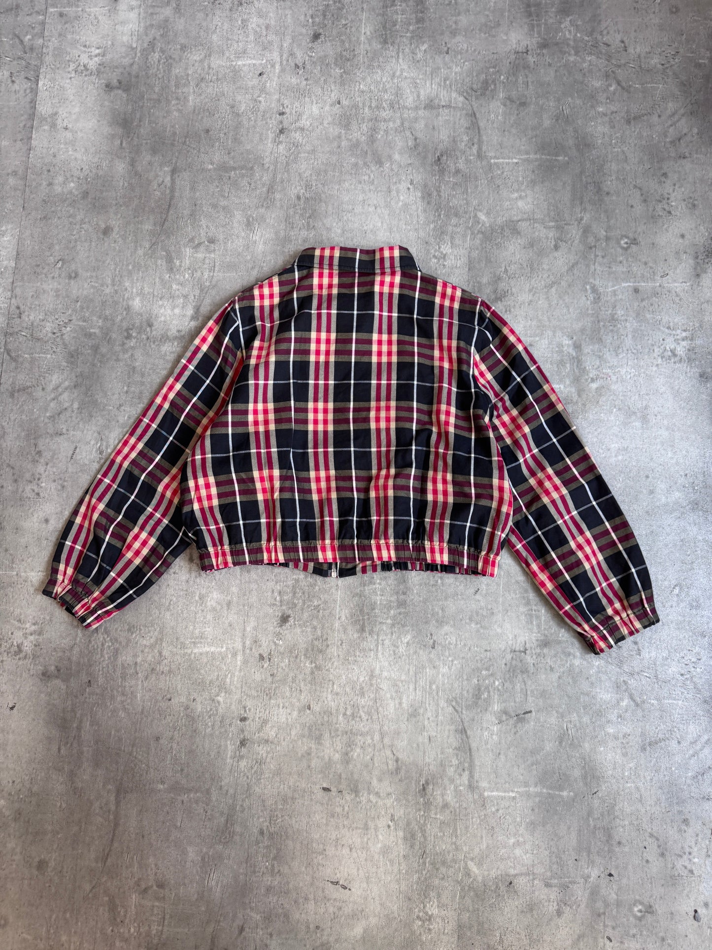 Burberry Red Nova Check Bomber Jacket