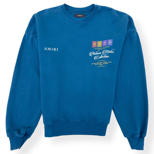 AMIRI GIVEAWAY CREWNECK SWEATSHIRT BLUE M | Medium, Blue