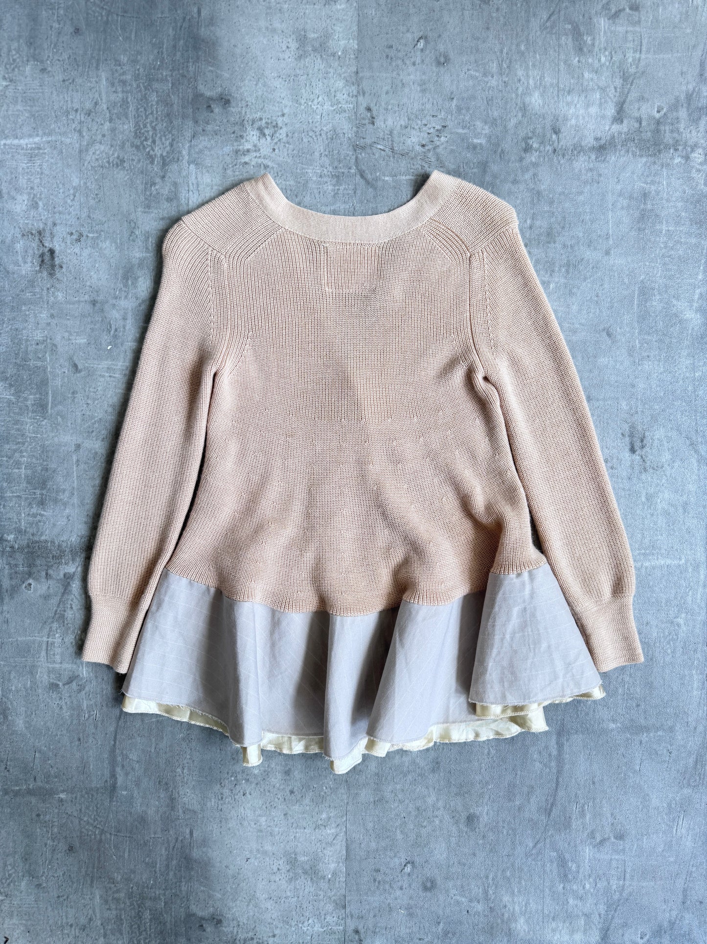 Sacai Knitted Frilled Cardigan