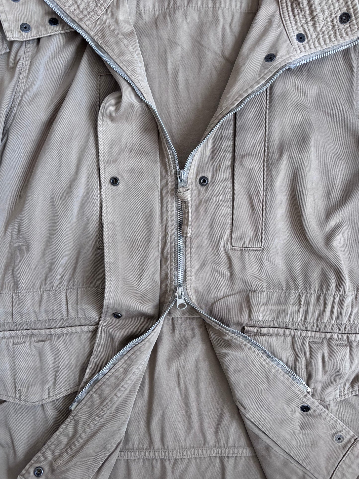 Cabane De Zucca Beige Hooded Parka