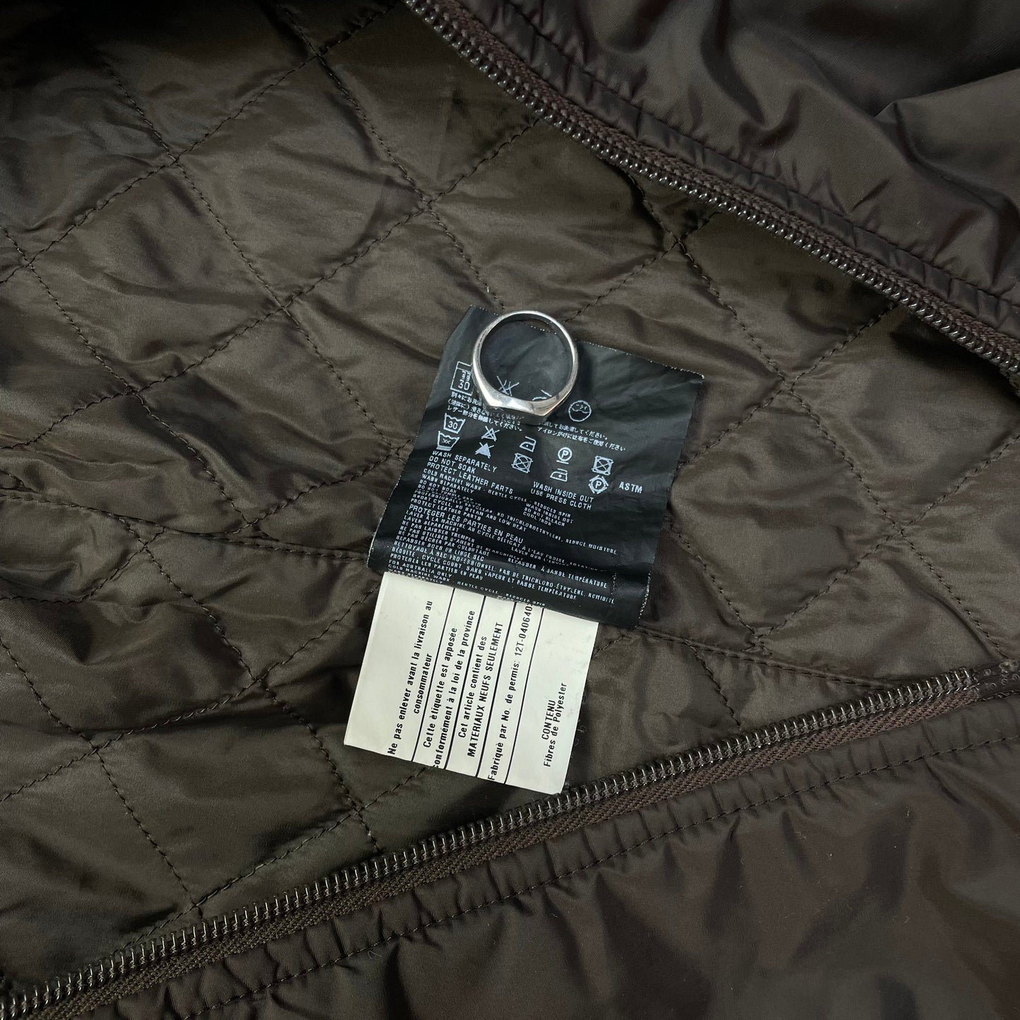 Prada Linea Rossa 2007 Dark Brown Nylon Gilet | Large, Brown