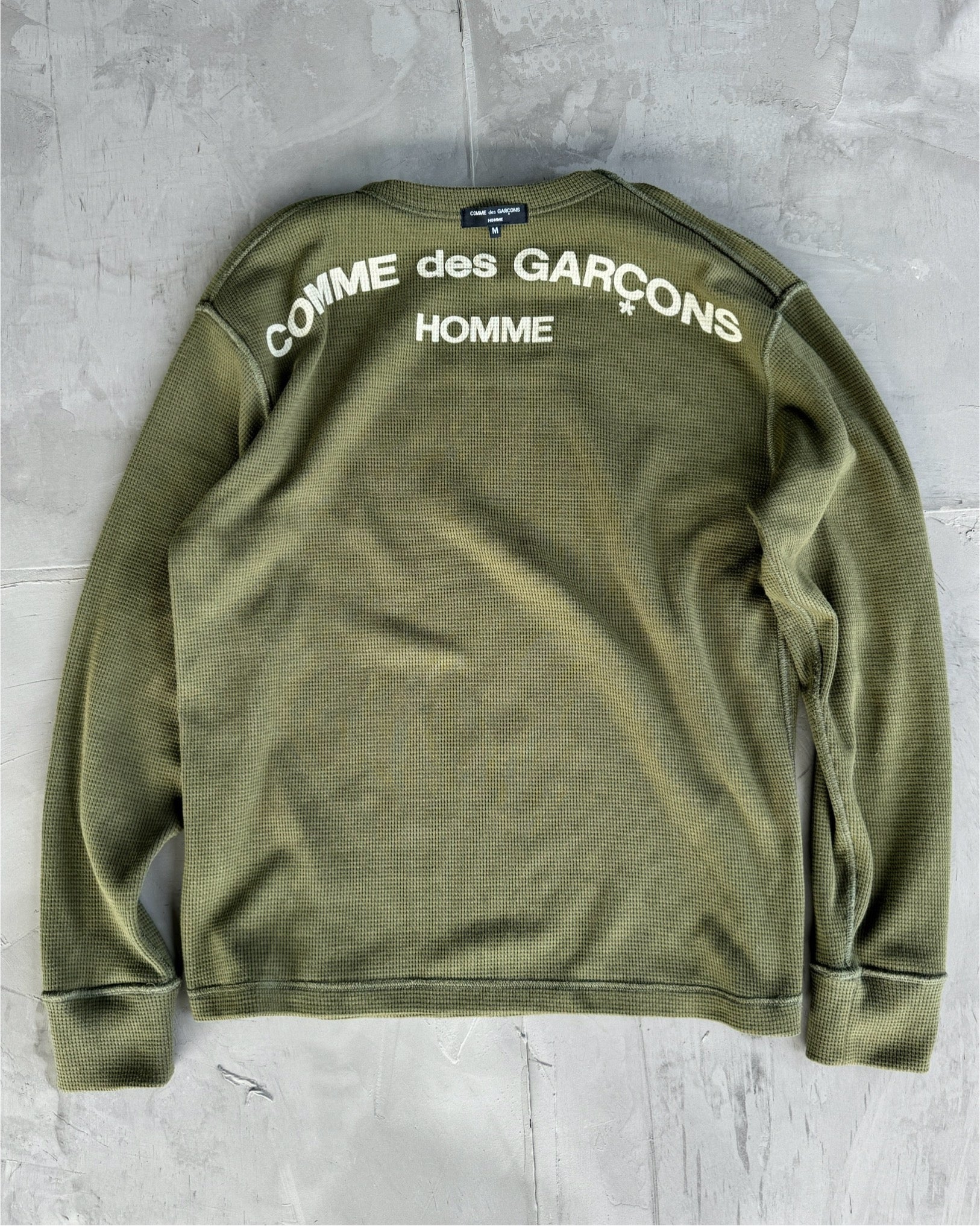 Comme Des Garçons Homme AW07 Logo Waffle Sweater L – Known Source
