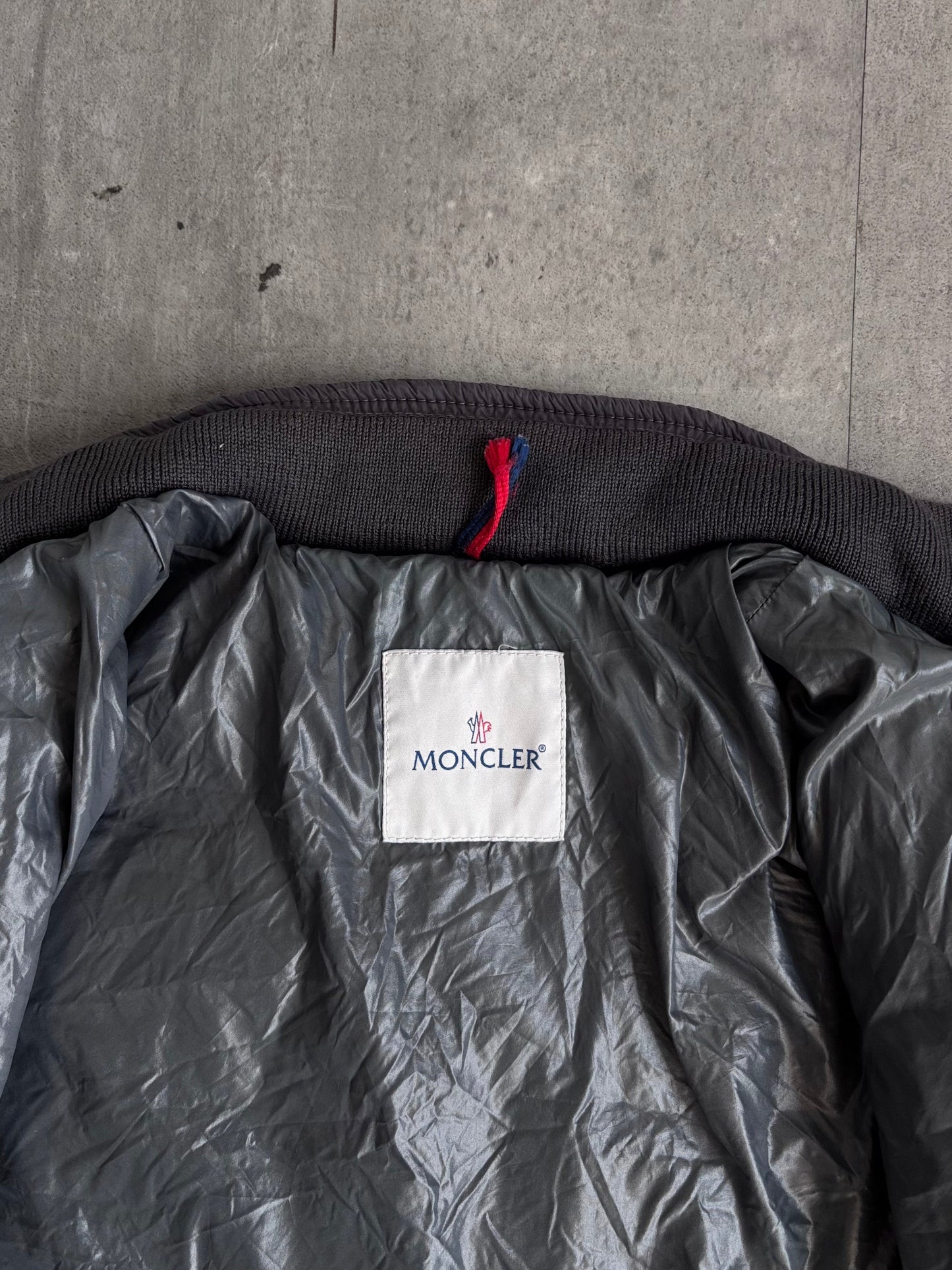 Moncler Dark Grey Funnel Neck Puffer