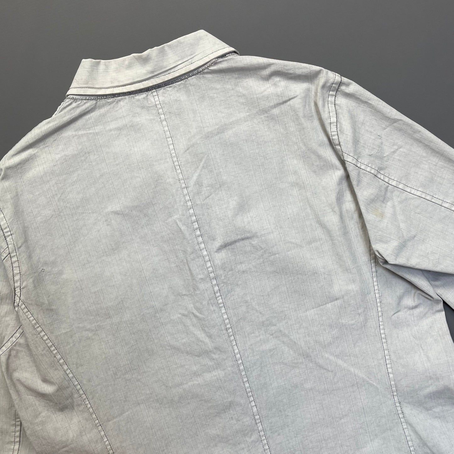 Stone Island SS07 Vintage White Spalmatura Overshirt Jacket | Large, Multicoloured