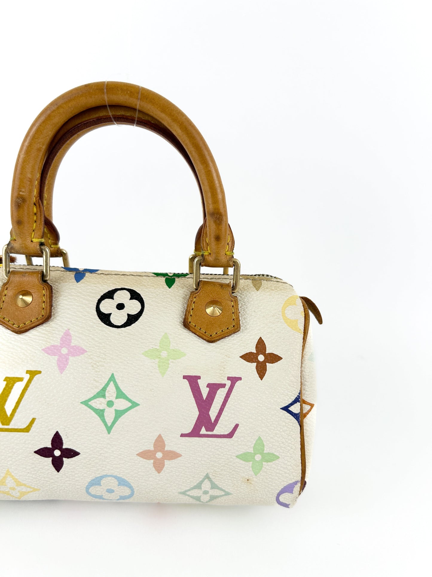 Vintage Louis Vuitton x Takashi Murakami Multicolour Nano Speedy Handbag with Extension Strap | O/S, Multicoloured