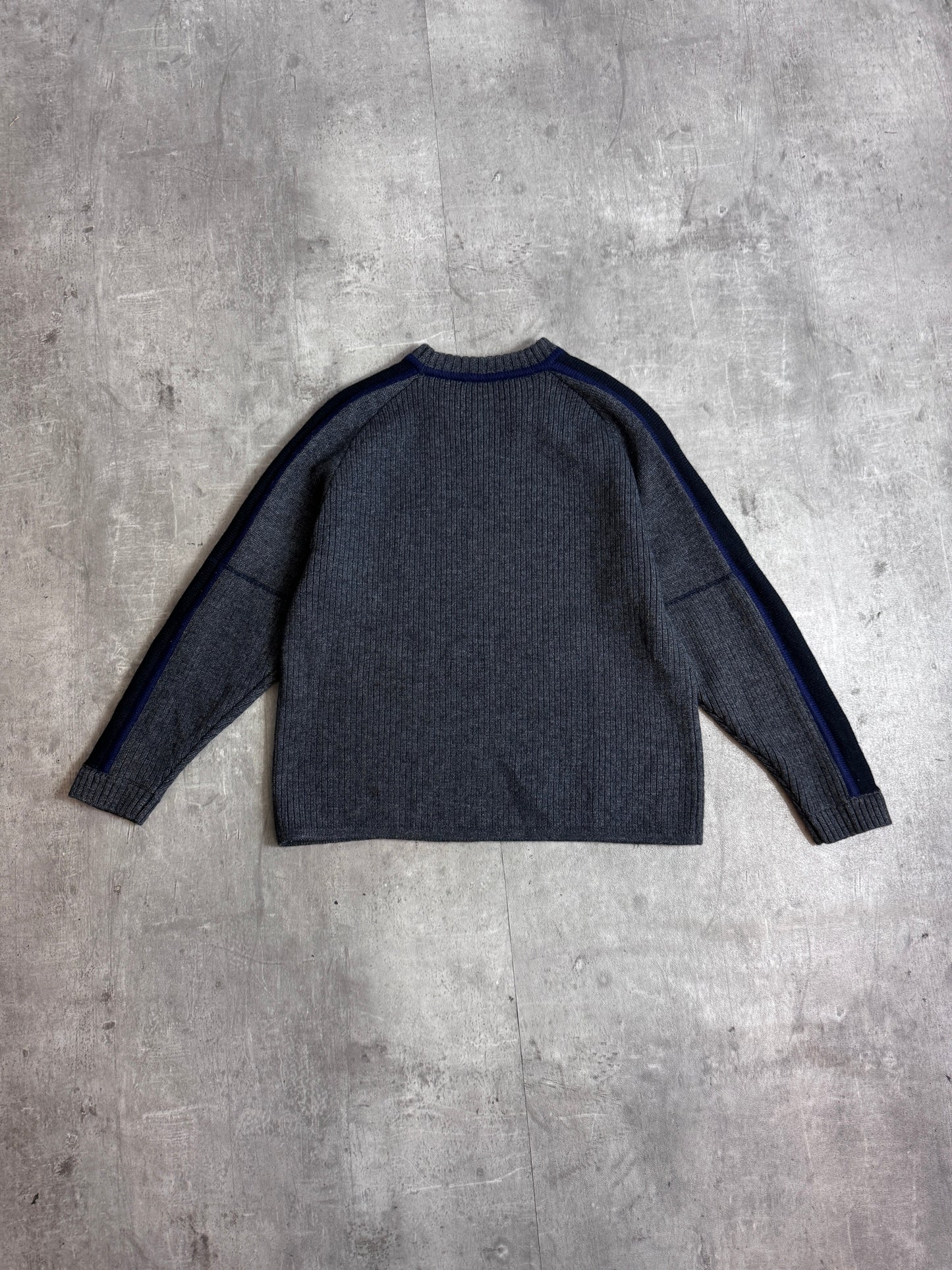Comme des Garçons Tri-Tone Dark Grey Sweater