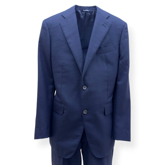 THOM SWEENEY BESPOKE WOOL SUIT NAVY XL | XL, Navy
