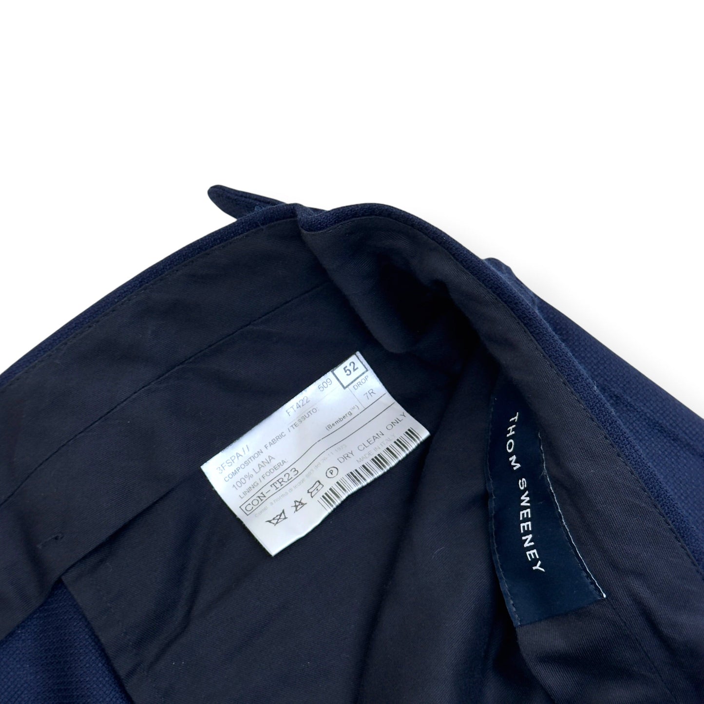 THOM SWEENEY BESPOKE WOOL SUIT NAVY XL | XL, Navy