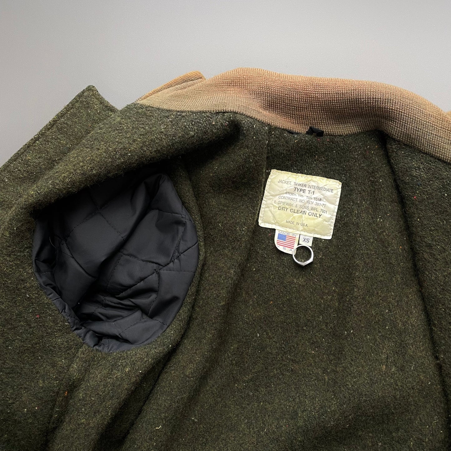 Spiewak & Sons Forest Green 80s Type T-1 Tanker Military Bomber Jacket | X-Small, Green