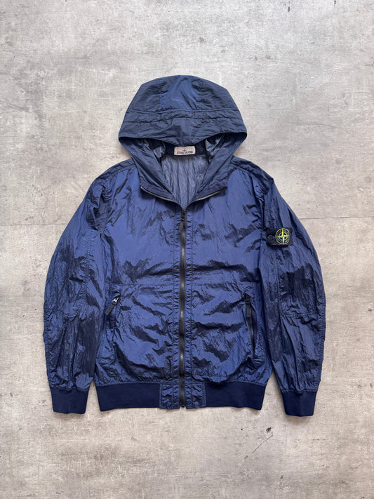 S/S 2018 Stone Island Navy Nylon Metal Wattro Hooded Smock Jacket | Large, Multicoloured