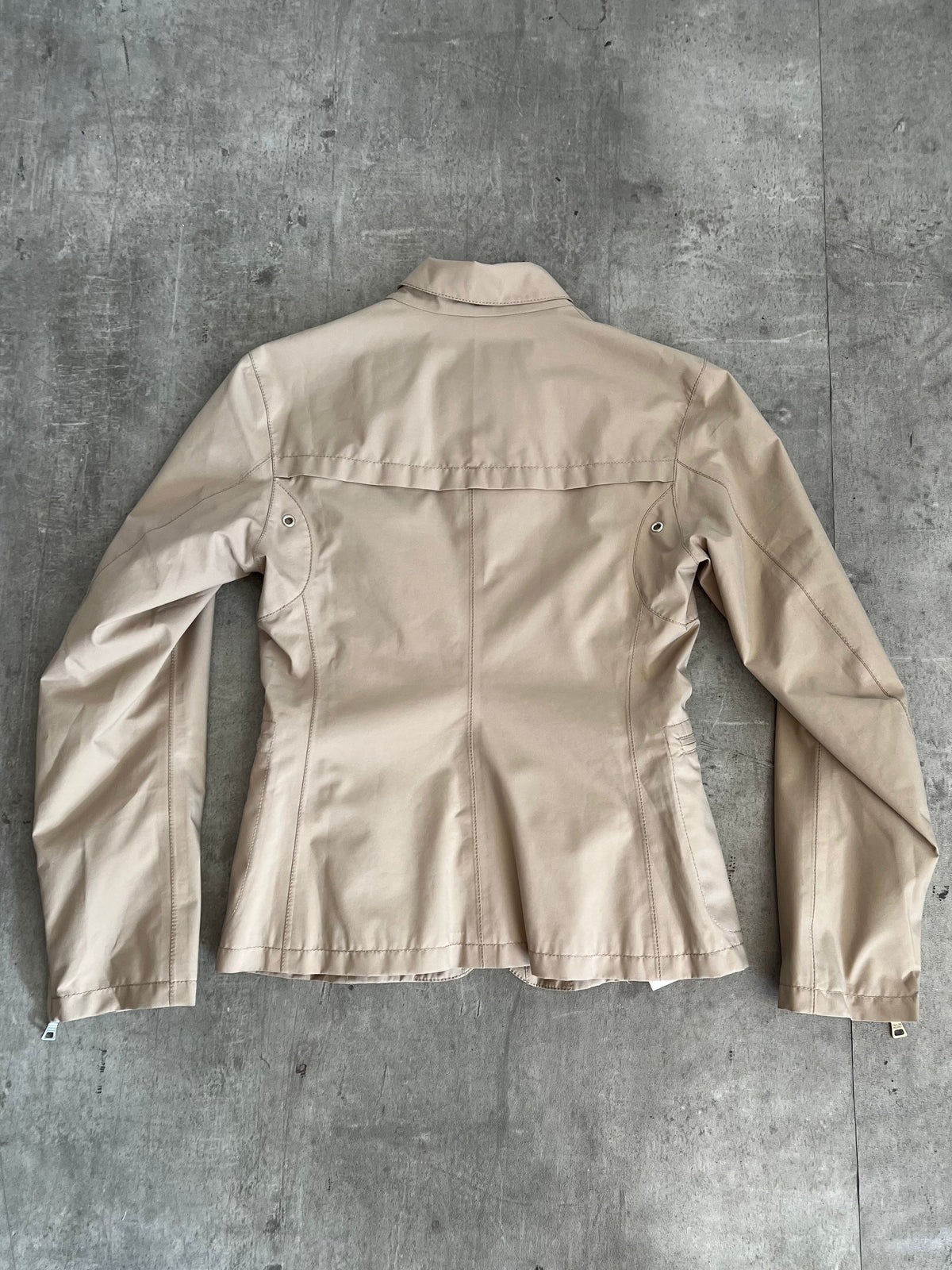 S/S 2004 Prada Sport Gore-Tex Beige Circle Darted Jacket | Small, Multicoloured