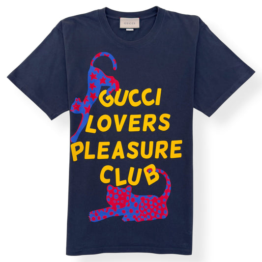 GUCCI LOVERS PLEASURE CLUB T-SHIRT BLACK L | Large, Black