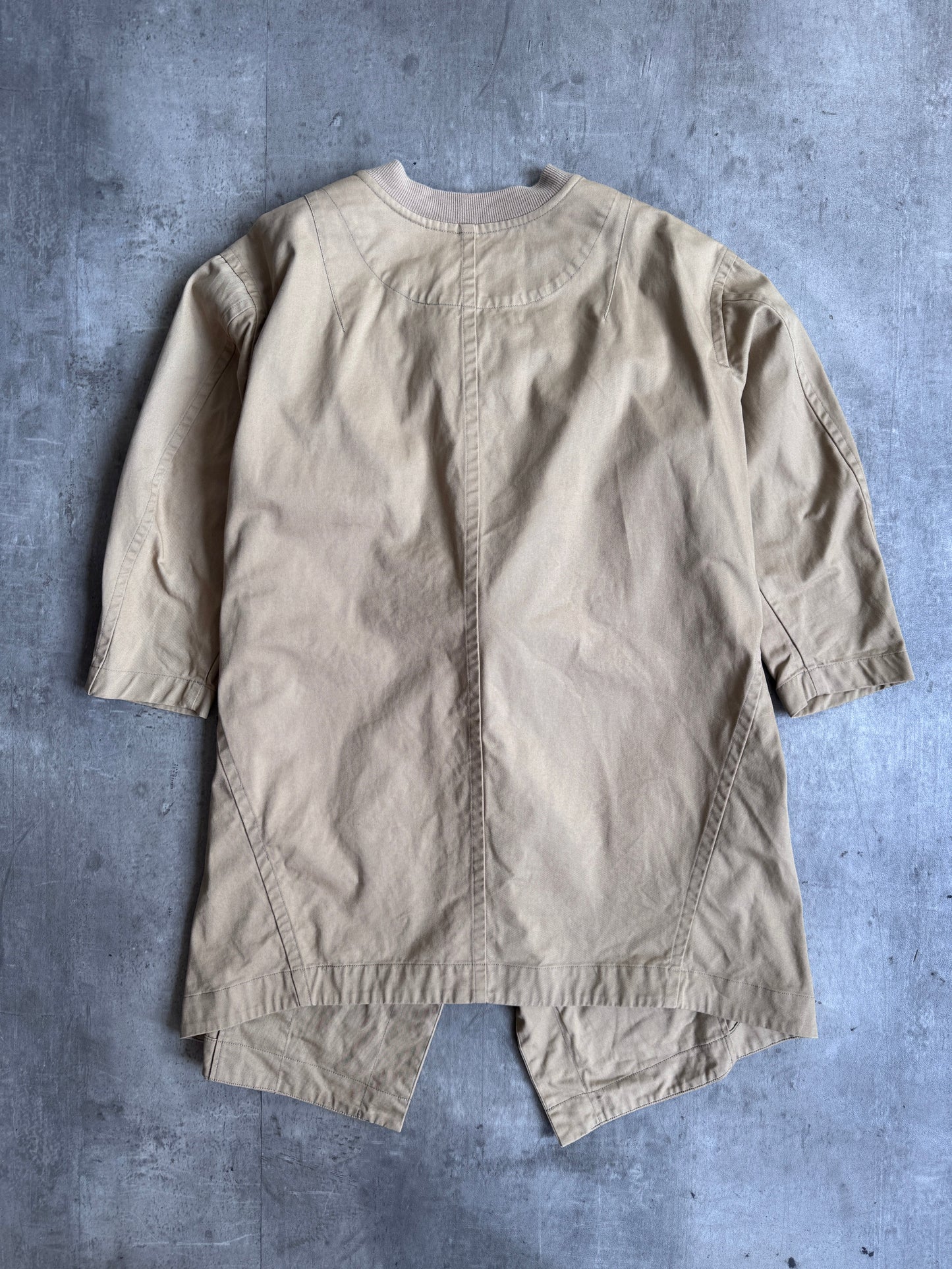 Issey Miyake Mercibeaucoup Asymmetric Beige Coat