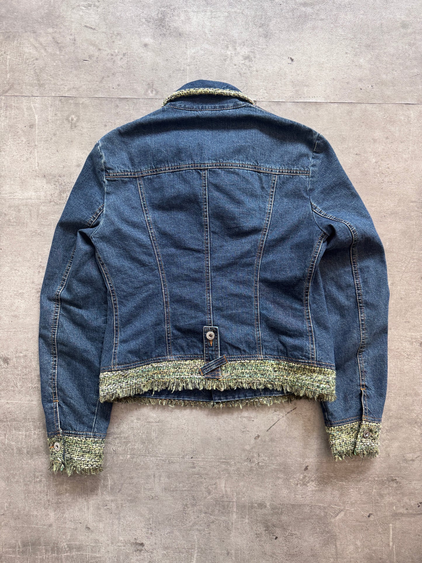 Dolce and Gabbana Trim Detail Denim Jacket | Small, Multicoloured
