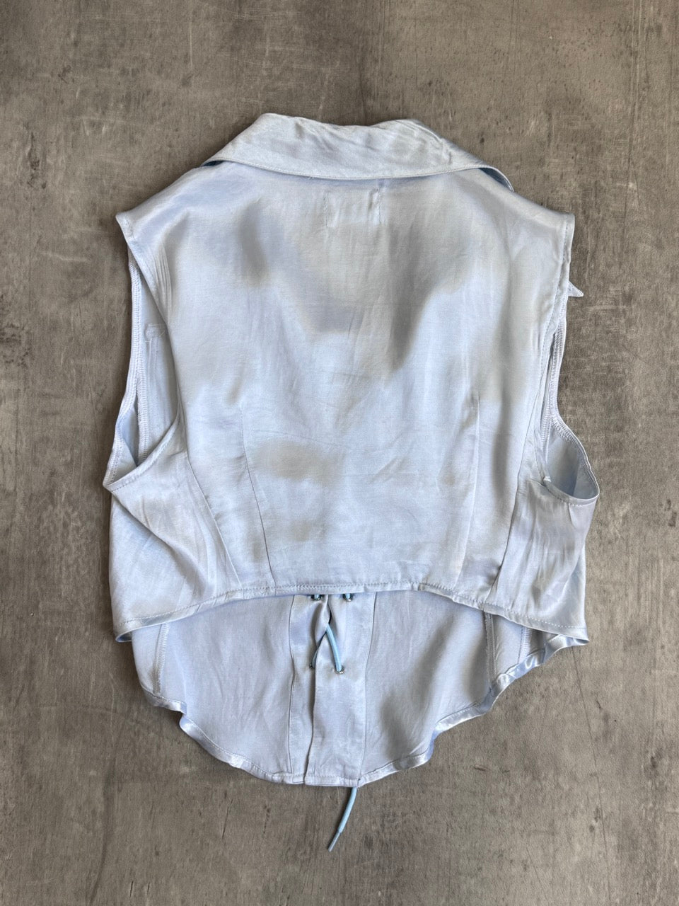 VT Rework: D&G Satin lace Up Sleeveless Shirt