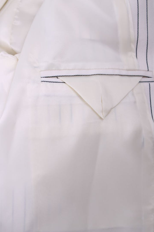 Levate Room Graham Pinstripe Blazer White/ Black 40 | Default Title, Multicoloured